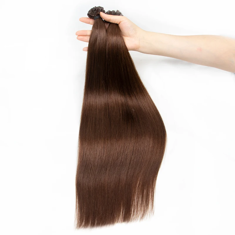 Keratin Hair K Tip V Tip Hot Fusion Human Hair Natural Hair Extensions Italy Keratin Glue Machine Remy Hair 3-6 Months Lifespan