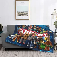 R-Robloxes Game Blanket Games Factory Flannel Funny Warm Throw Blankets for Home Spring Autumn 1