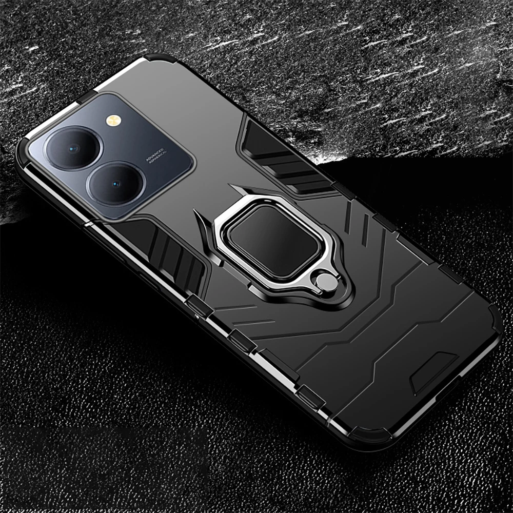 For Vivo Y36 Case Car Magnetic Ring Stand Armor Cover Vavo Vovi Y 36 36Y  VivoY36