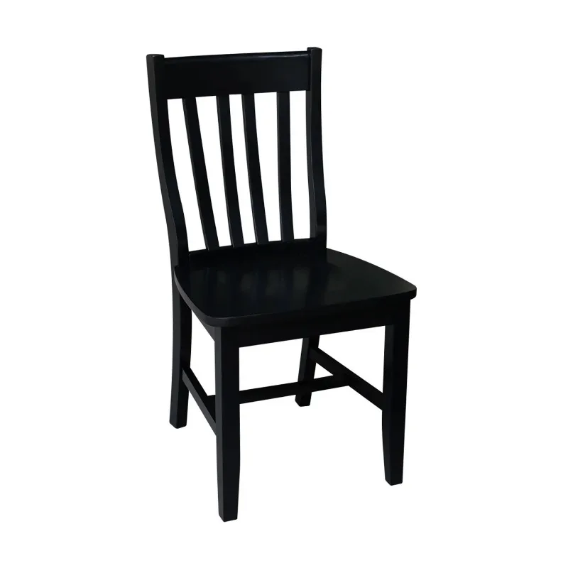 Schoolhouse Wood Dining Chair in Black (Set of Two) 3