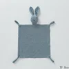 Soft Cotton Newborn Baby Muslin Comforter Blanket Baby Sleeping Rabbit Dolls Handkerchief Infants Soothe Appease Towel Bibs 3