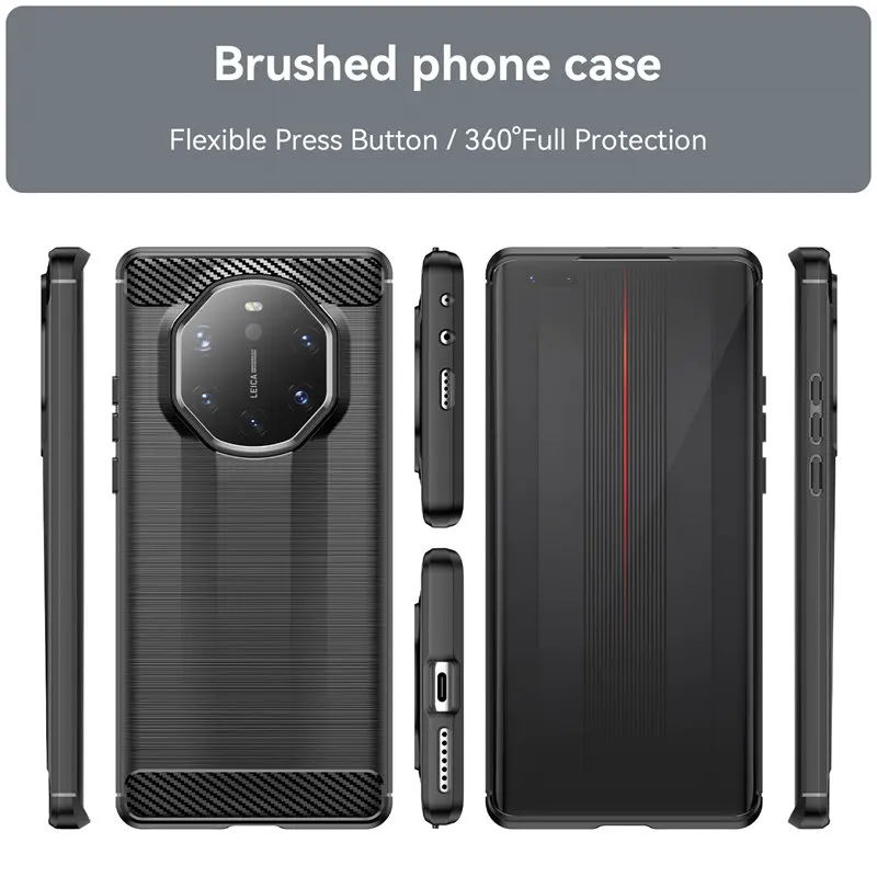 Shockproof Carbon Fiber TPU Phone Case - Silicon Bumper Back Cover