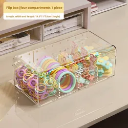 Clear Acrylic Hair Accessories and Jewelry Storage Box (Four grids)
