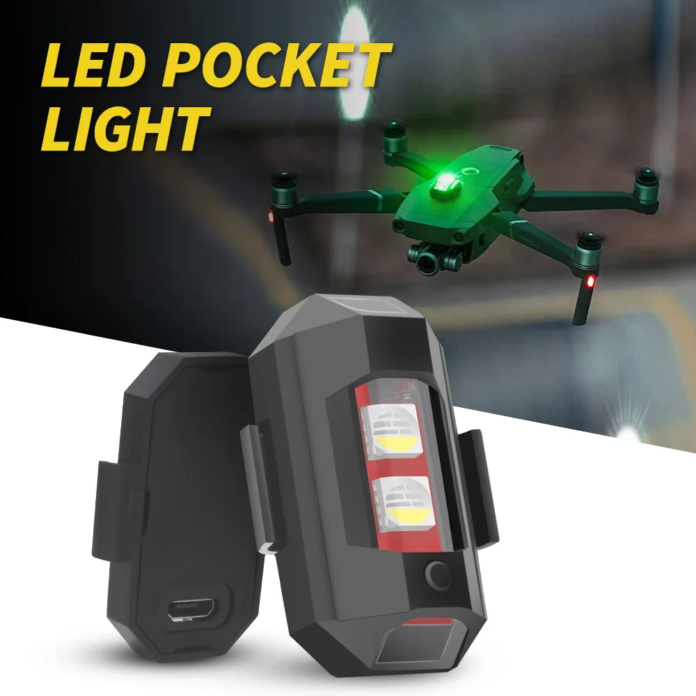

Motorcycle Lights Mini Signal Light 7 Colors Turn Signal LED For Car Bike Drone Strobe Light