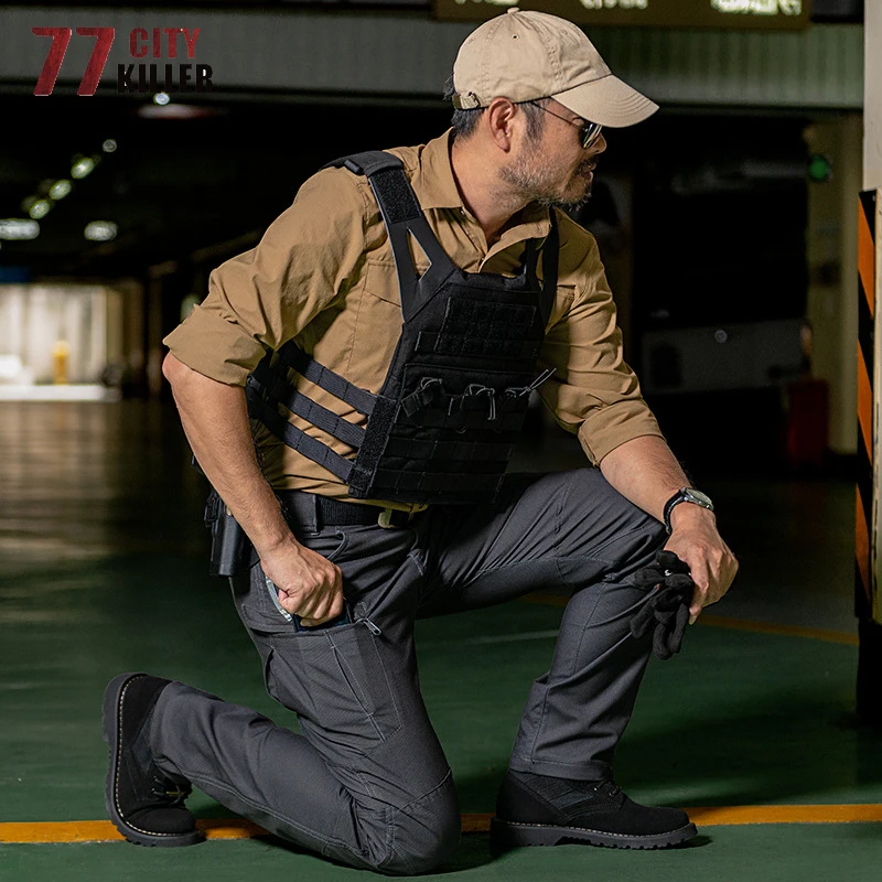 Men Tactical Pants Waterproof Wear-resistant SWAT Combat Military Trousers Male Multi-Pockets Climbing Joggers Mens Cargo Pants military cargo pants cargo pants
