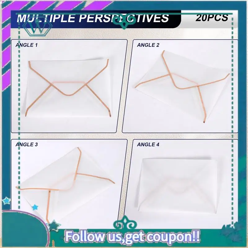 업그레이드 된 20 개/대 핫 스탬핑 인쇄 종이 봉투 투명 종이 봉투 결혼식 편지 초대장 기념일
