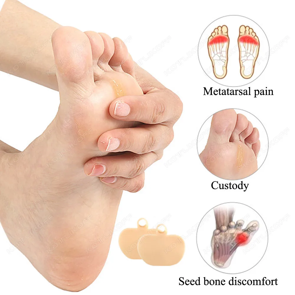 Women Gel Forefoot Insert Cushion Pads Silicone Foot Pain Relief Pads For High Heels Sandals Soft Absorbs Shock