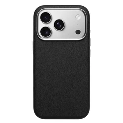 Luxurious PU Leather Magnetic Phone Case with Alloy Lens Cover & Camera Protection - iPhone 18 Pro Max (PU Black)