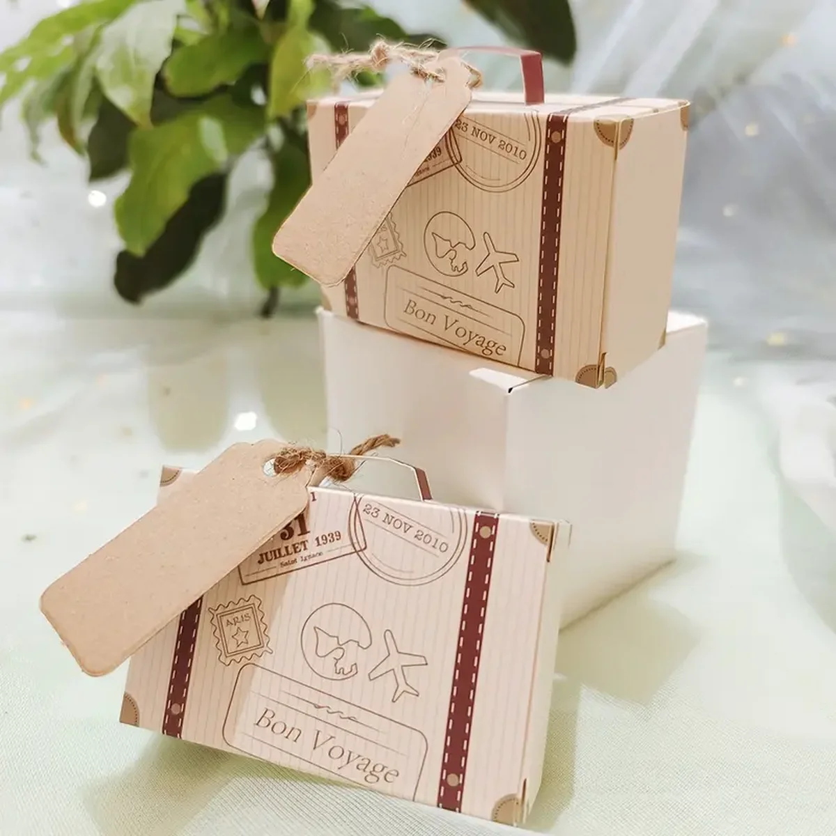 Mini-Koffer-förmige Süßigkeitenboxen, Geschenkboxen für Pralinen, Geeignet für Geburtstagsfeiern, Schulwechsel, Hochzeiten – Detail 1