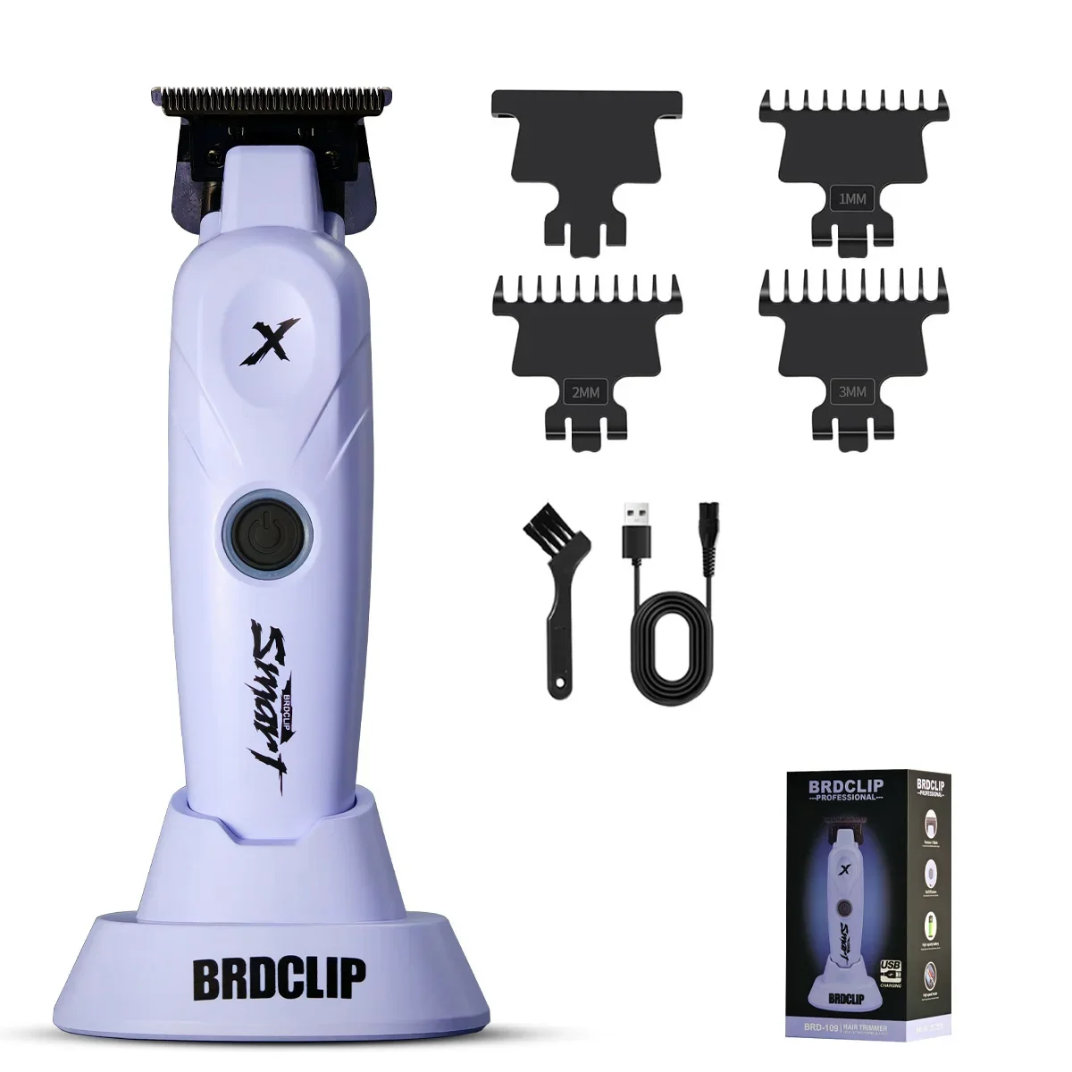 BRDCLIP BRD 109 Professioneller Haarschneider, DLC-Klinge, 7700 U/min, mit Basis, 1200 mAh, Friseursalon, Schnitzmaschine, Haarschneidemaschine für Männer – Detail 8