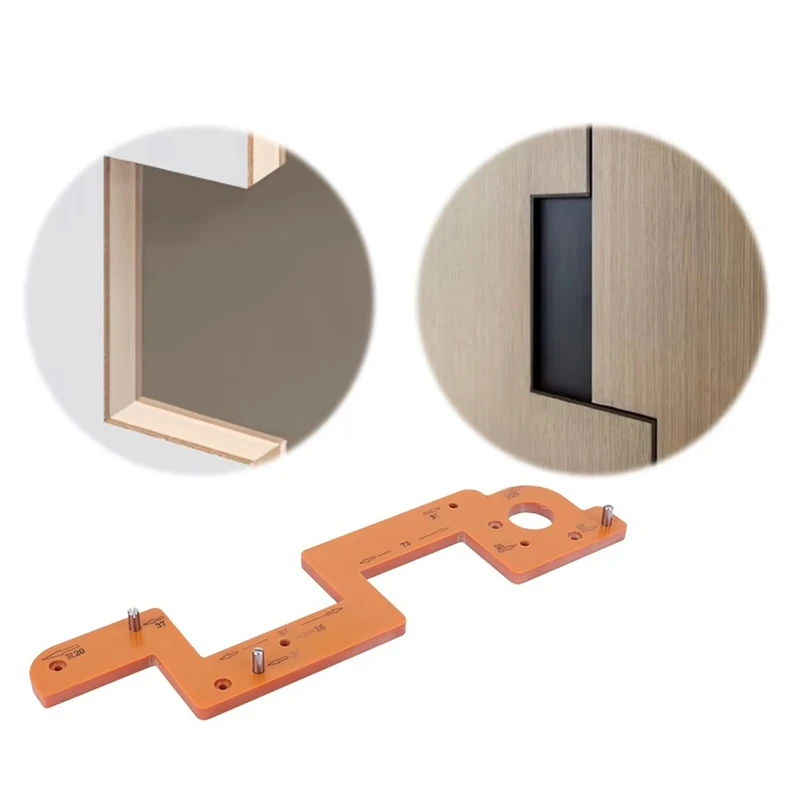 Arc Grooving Template Tool - Aluminum Handle Slotting Mold For Woodworking & Furniture