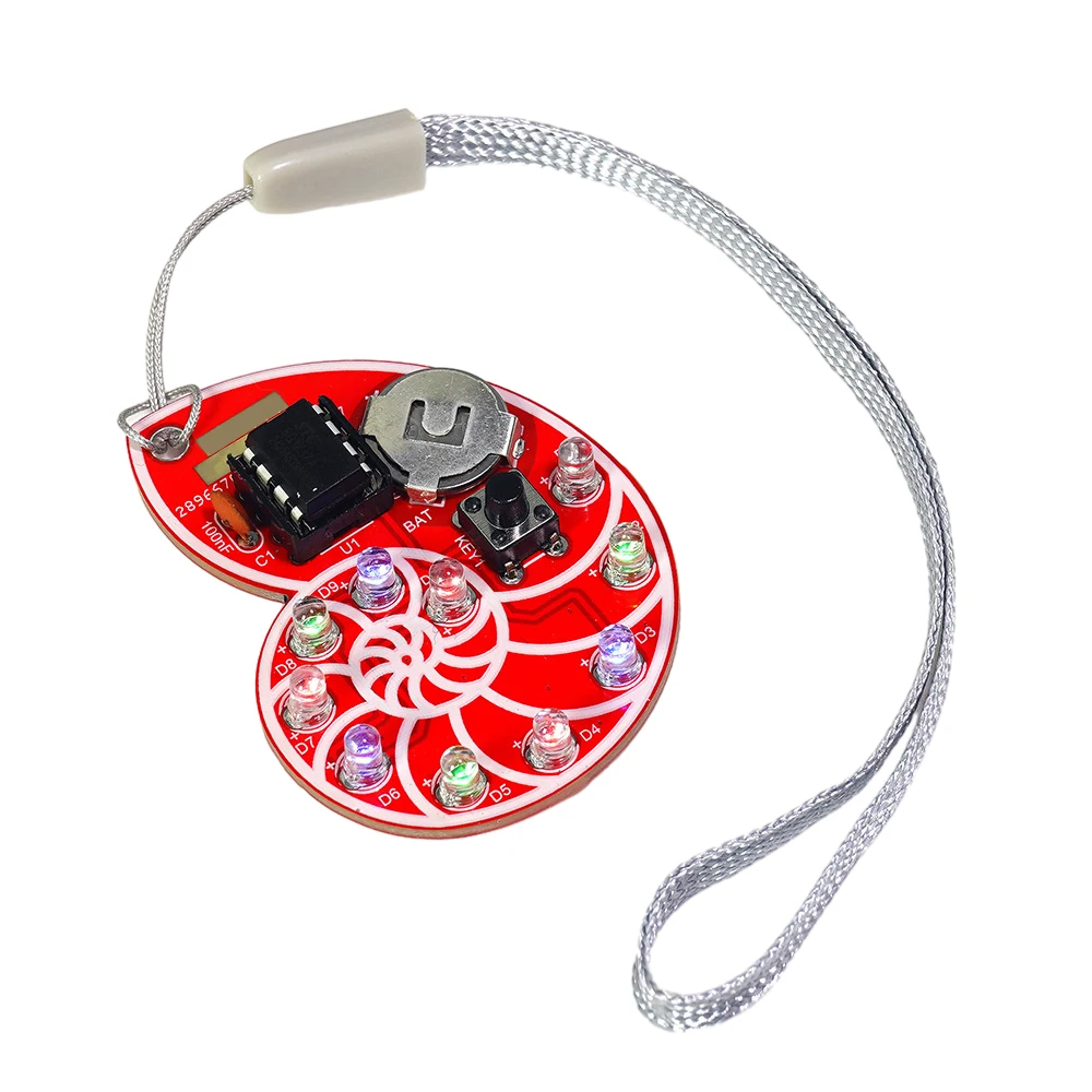 LED Shell Flowing Light Kit Loop Flash Light Pendant Electronic DIY Kit ...