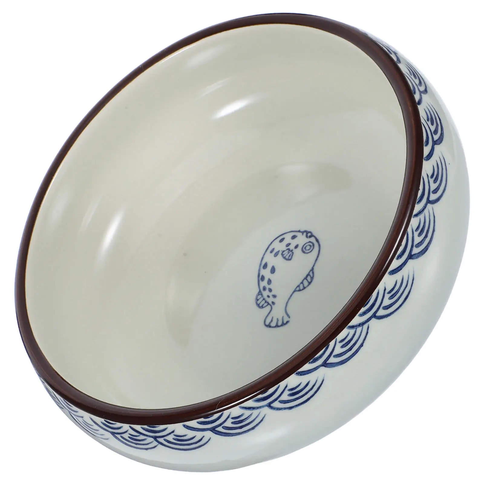 세라믹 잉크 브러쉬 세척기 얕은 그릇 물고기 무늬 서예 잉크 홀더 브러쉬 세척 접시 도자기 잉크석 트레이