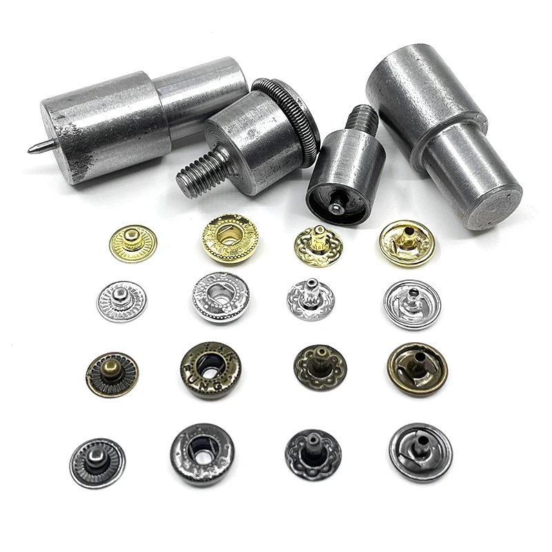 Europe Button machine special mold (12mm+M6) Pressure Snap Molds 8/10/12.5/15 mm Rivet Dies Metal Eyelets installation tools 5