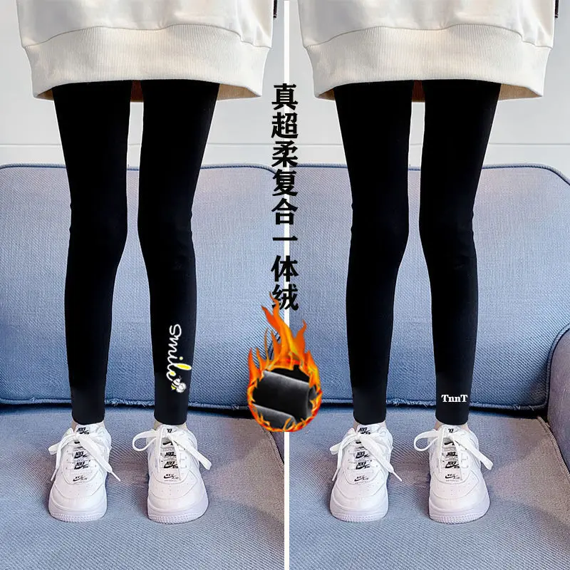 2024 Kids Skinny Leggings for Girls winter Autumn Korean Teenager