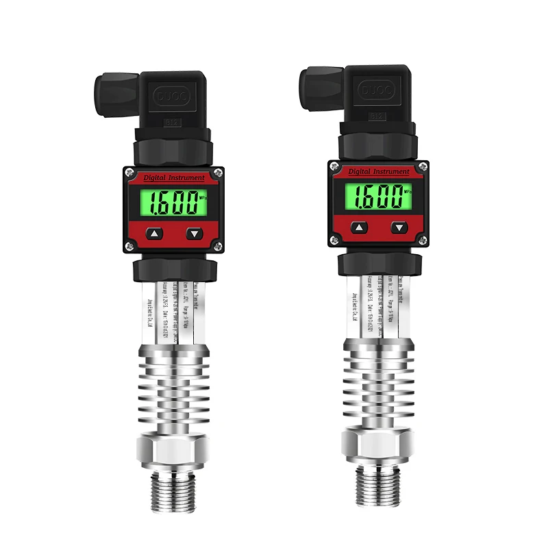 

LCD High Temperature Pressure Sensor Range -1-0-1000bar 4-20mA 0-5V 4-20mA Out G1/4 1/2Connector Pressure Transmitter Transducer