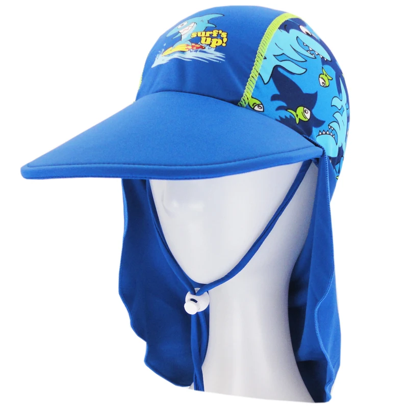 Kids Children Summer UPF 50+ UV Protection Outdoor Beach Baby Sun Hat Boy Girl Swim Cover Flap Cap Adjustable Cap Swimwear