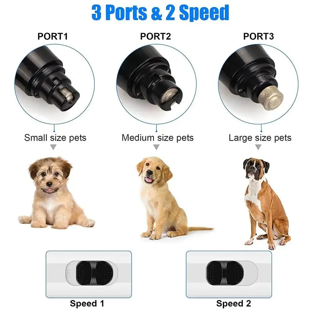 Rechargeable Dog Nail Grinders 1PC USB Nail Pro Silent Grind Tool Pet Paws Clippers Grooming Charging O4D1