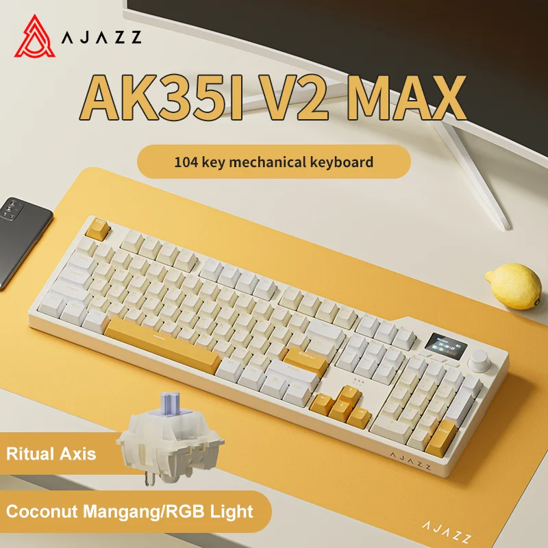Ajazz Ak820 RGB Tri-Mode Gaming Mechanical Keyboard 82 Key Bluetooth 2.4GHz  Wireless Gamer Keyboard Custom Gasket for Pc Laptop - AliExpress