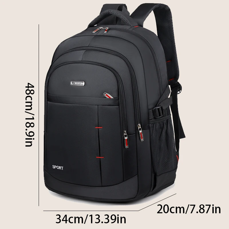 Large capacity laptop backpack - durable, waterproof, stylish unisex backpack with practical pockets - ideal for school and trav