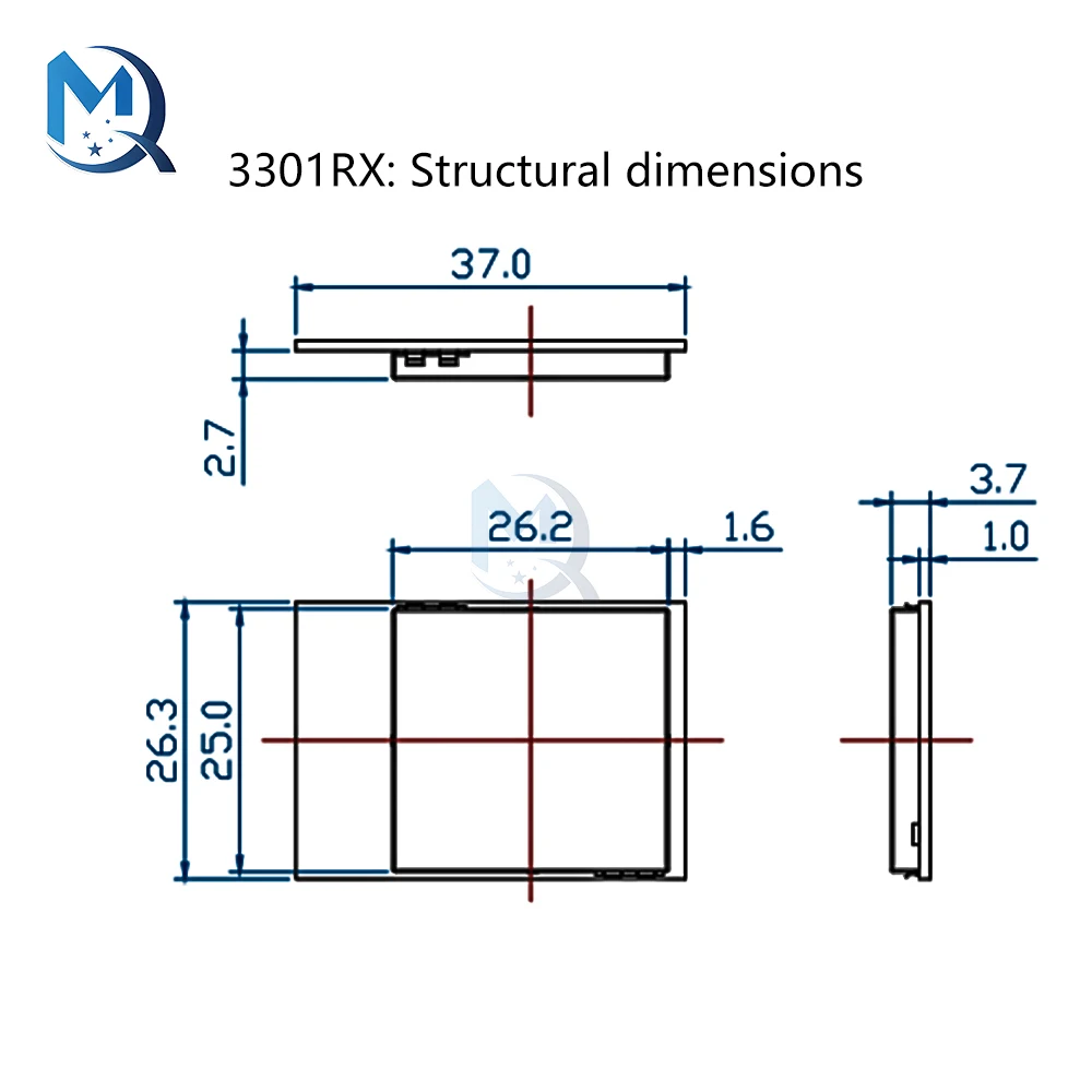 Module récepteur vidéo 3.3GHz FPV 5V 37x26mm - RX5808 4.9-5.8GHz