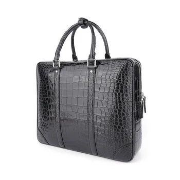 2023 New Designer Luxury Crocodile Skin Men Briefcase Genuine Leather Man Business Bag High Grade Lage Capacity Handbag
