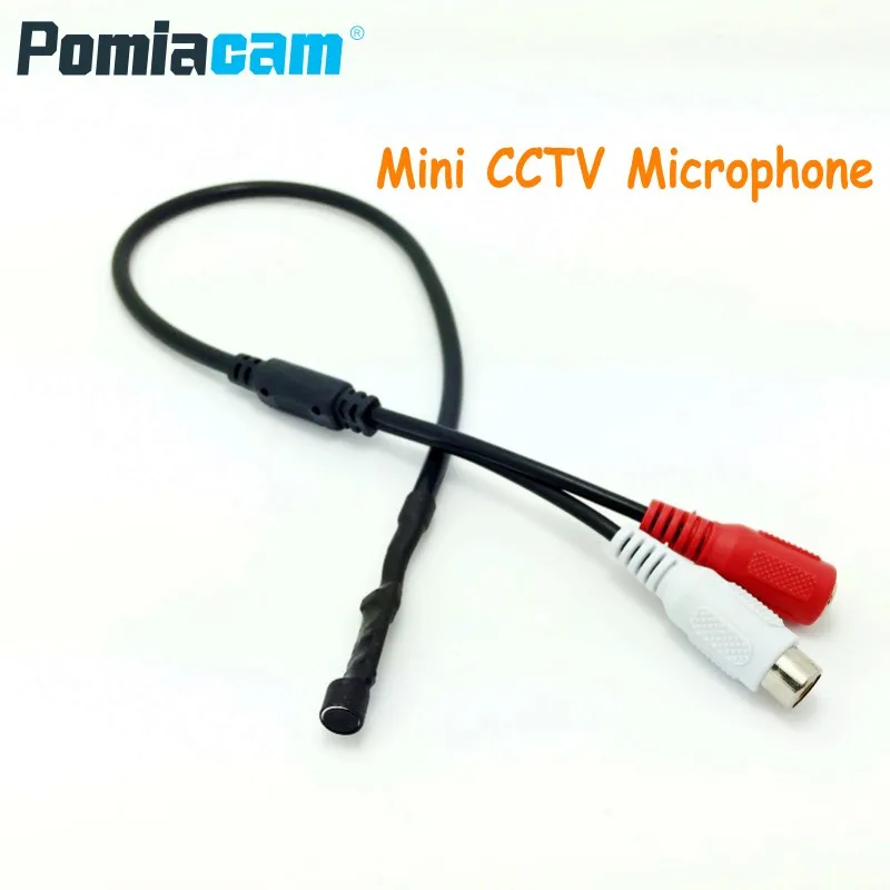 TQ601A Mini MIC CCTV Microphone Audio Pickup Device for CCTV Camera DVR High Sensitivity Audio Monitor Sound Listening Device sound monitor audio pickup dc 12v mini pickup audio microphone rca power cable for cctv security camera dvr video surveillance