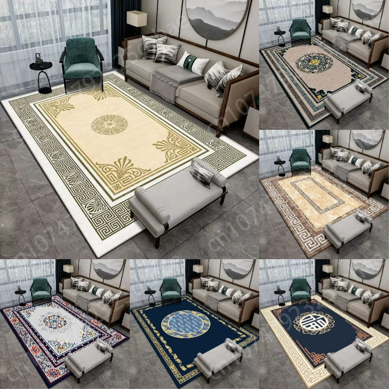 

Chinese Classical Carpet for Bedroom Living Room Sofa Mat Luxury Home Decoration Large Area Kitchen Doormats Washable Floor Rug