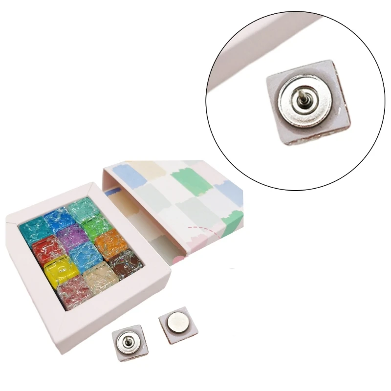 

12 Colours Decorative Magnets Square Pushpins Refrigerator Magnets Thumb Tacks HXBE