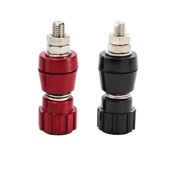 레드 블랙 구리 포스트 터미널 블록 전원 공급 장치 터미널, 용접기 인버터 포스트 커넥터, JS107, 1 쌍 2 개, 5mm