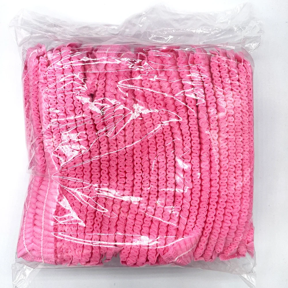 Disposable Non Woven Fabric Makeup Hair Net Caps Sterile Hat Eyebrow Tattooing Catering Hat 100pcs/bag