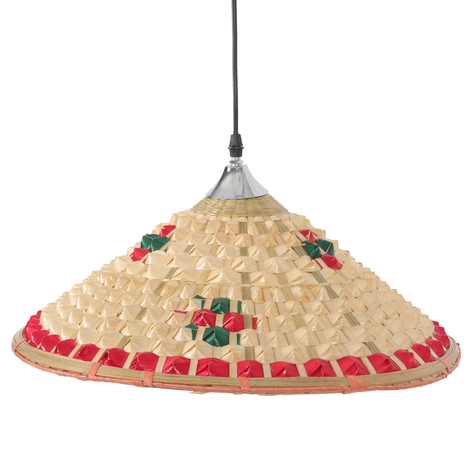 

Соломенная шляпа, лампа, винтажный декор, подвеска из бамбука, искусственное крепление, Плетеный потолок для кухни