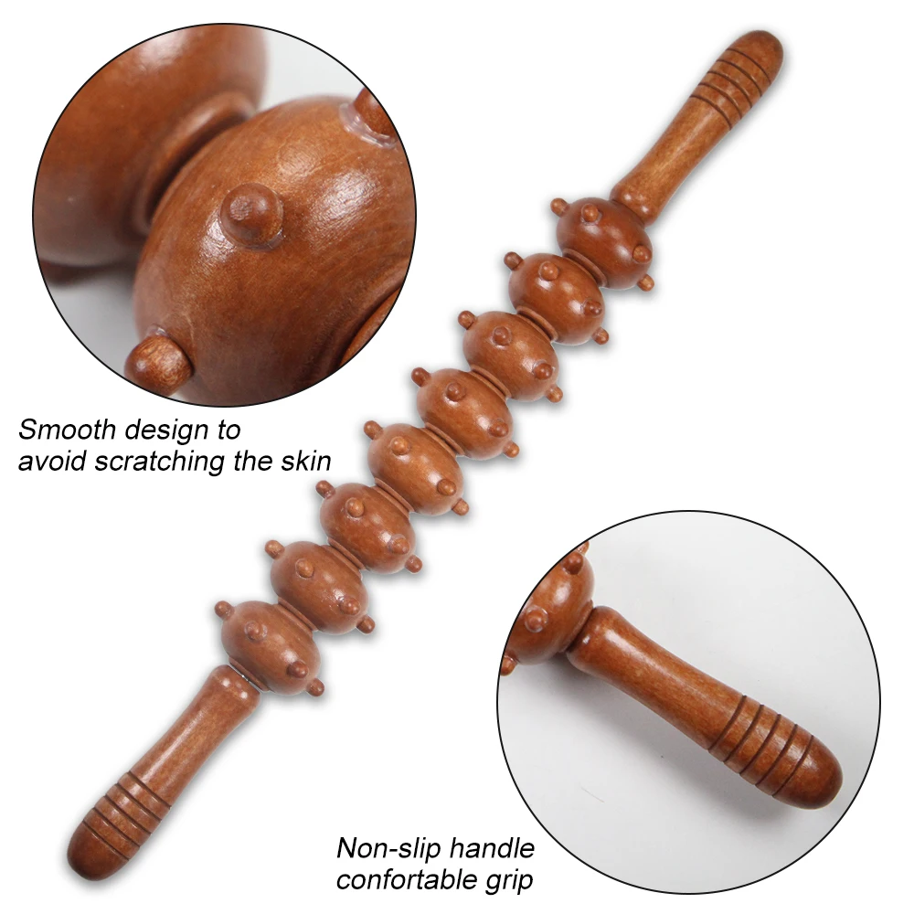 Handheld Cellulite Trigger Point Manual Muscle Release Rolling Massager  Wooden Therapy Lymphatic Drainage Massage Stick Roller - AliExpress