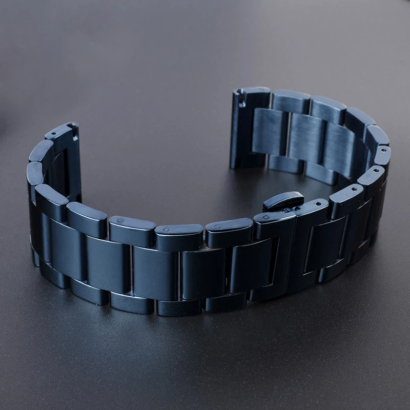 Sleek Men's Dark Blue Stainless Steel Fashion Watch with Mesh Bracelet