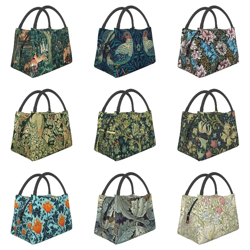 

Fox And Hares By William Morris Insulated Lunch Tote Bag for Floral Textile Pattern Cooler Thermal Food Lunch Box Hospital