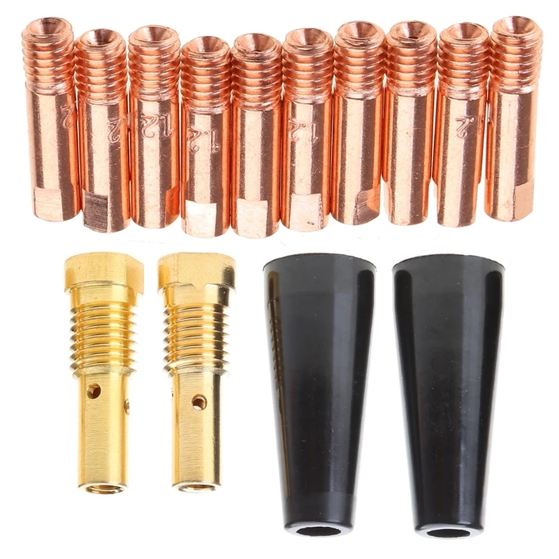 

14AK Cores Gasless Nozzle Tip MIG Welding Contact Tip 0.8mm 0.030'' 6/10/12mm Tip Holder Diffuser Welding Torch