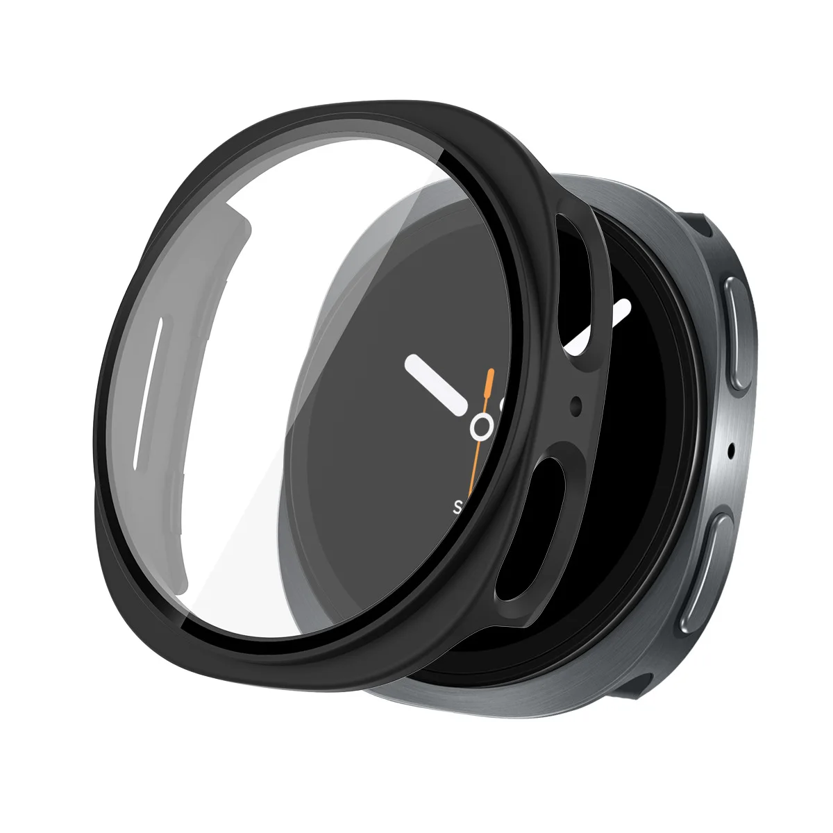 Premium Tempered Glass + PC Protective Case for Smartwatch – Full Coverage Screen Protector Accessories