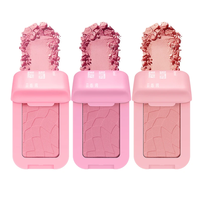 Butter Blush Cream To Enhance The Color Of The Highlights And Matte Rouge Multi-purpose Blush Cream Three Color For Lips Cheeks 6