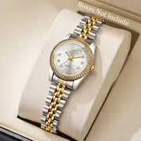 Luxury Rhinestone Women Watches Stainless Steel Band Quartz Wristwatch Clock Gift Reloj Mujer（Without Box） 2