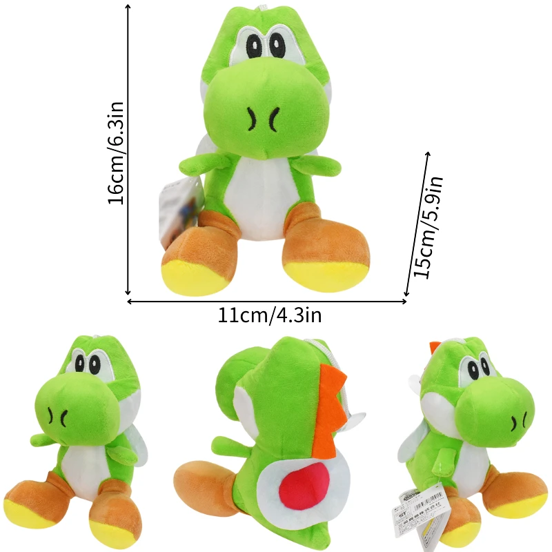 thumbnail image 1 of Kawaii Mario Luiji Goomba Kamek Yoshi Soft Plush Toys Cute Toad Princess Peach Daisy Rosalina Toadette Pauline Peluche Doll, 1 of 5