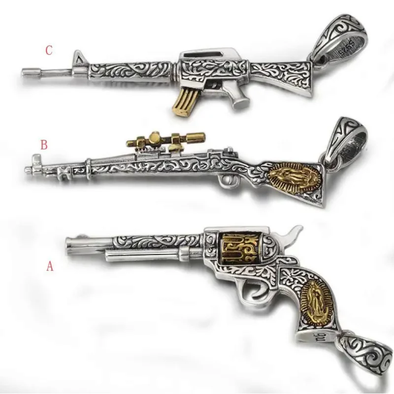 

Bestlybuy, креативная подвеска-пистолет, искусственное серебряное оружие (FGL)