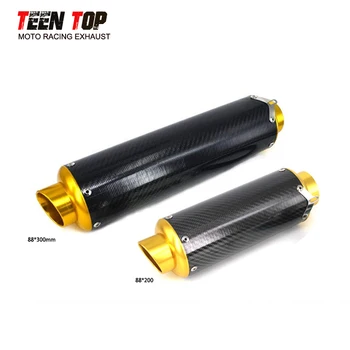Carbon Fiber Universal Motorcycle Muffler For Honda CBR1000 NC700 CBR650 CB650R CB190R Układy Wydechowe Motobike Silencieux Moto