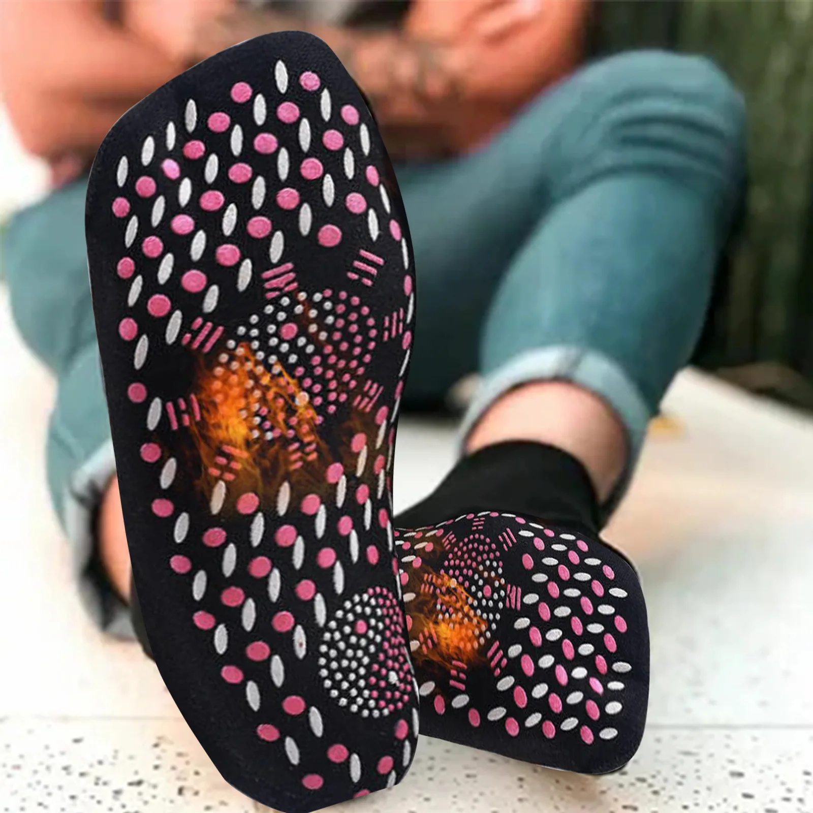 Self-Heating Massager Socks Magnetic Tourmaline Comfortable and Breathable Sport Anti-Freezing Therapy Feet Cold Socks Warm