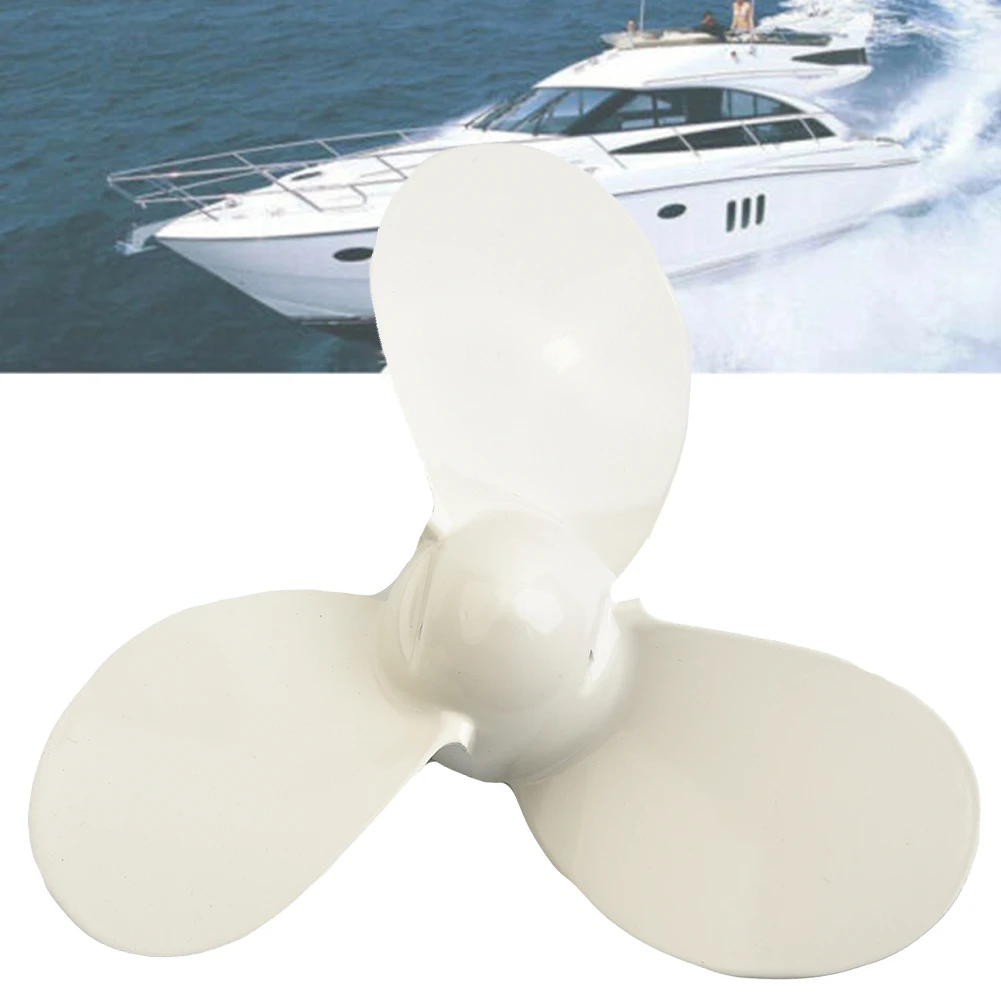 1*Metal Outboard Propeller 7 1/4X5-A For Yamaha1 Marine Boat Motor 2 Stroke 2HP Durable White Propeller With Three Leaves alarm function audio warn alarm outboard outboard motor remote control warn alarm 1 pc 816492a1 buzzer durable