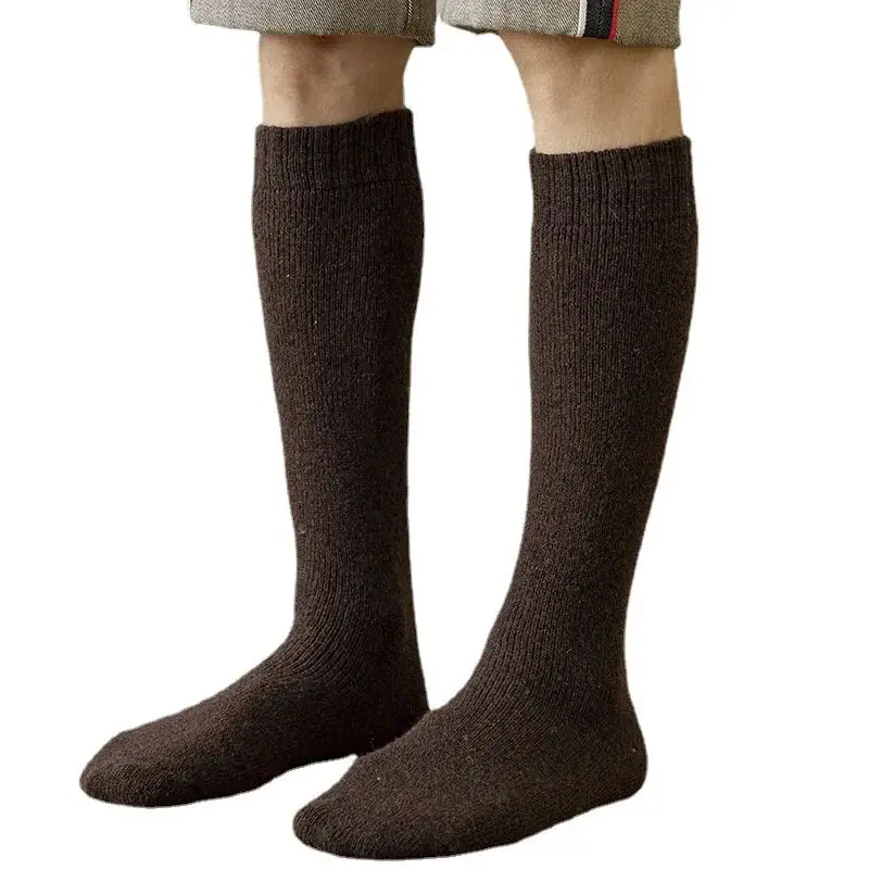 Unisex Super Warm Merino Wool Winter Stockings - Thick & Soft Snow Calf Socks