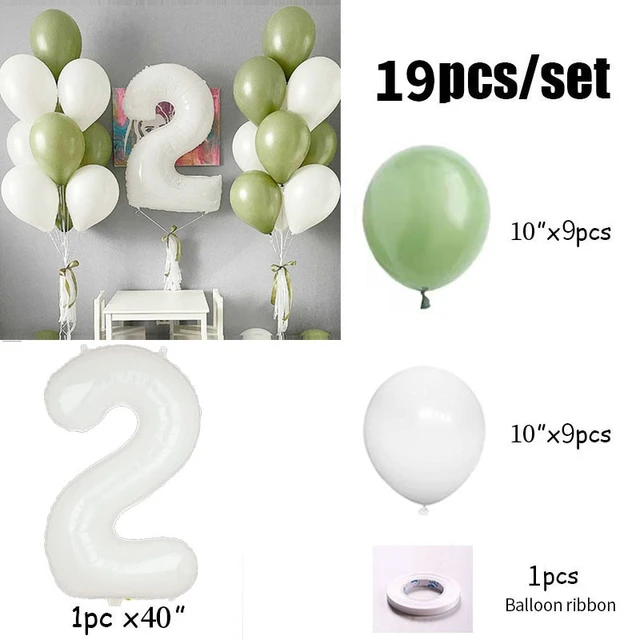 Ballons de fête pour premier anniversaire fille et garçon, 12 pièces, avec  chiffres, rose, décoration d'anniversaire pour enfants de 1, 2, 3, 4, 5, 6,  7, 8, 9 ans, fournitures de fête - AliExpress