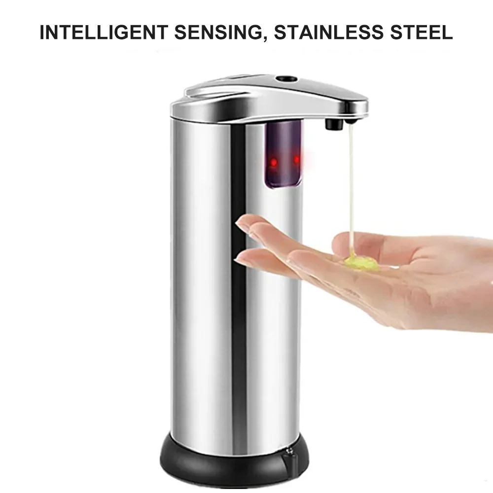 Steel Automatic Liquid Soap Dispenser Smart Sensor 250ML Hand Wash Induction Sanitizer Dispenser Home Kitchen Bathroom