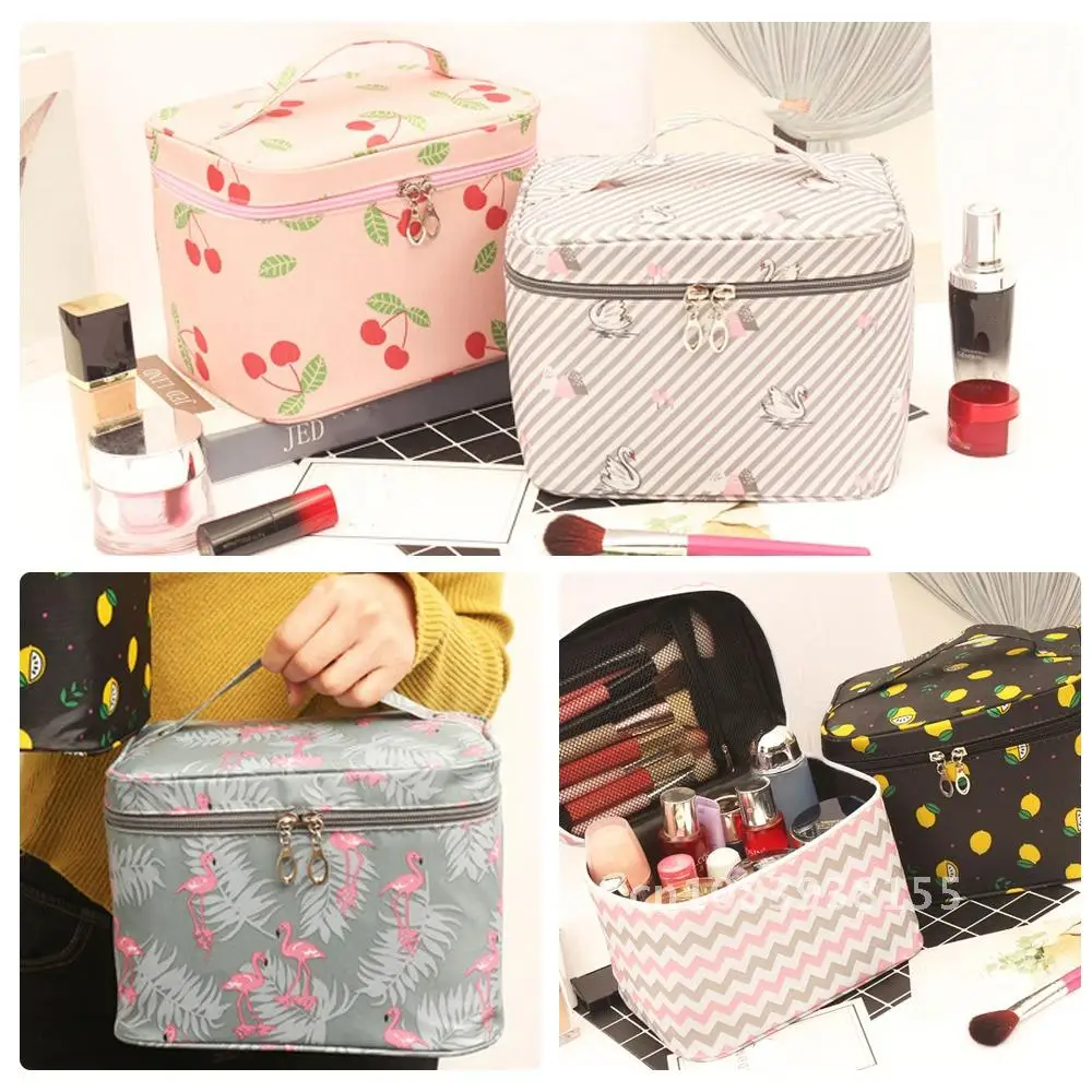 

Travel Portable Waterproof Women Makeup Bag High Capacity Toiletries Organizer Storage Cosmetic Cases Zipper Wash Beauty Pouch 1