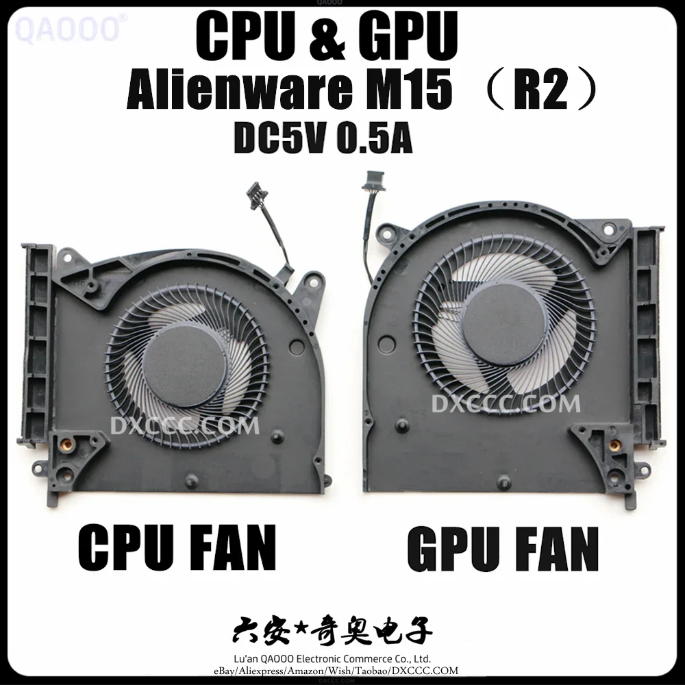 

Laptop CPU COOLING FAN for DELL Alienware M15 R2 CPU Cooling Fan (GTX1650) 2019 Edition DC5V 0.5A