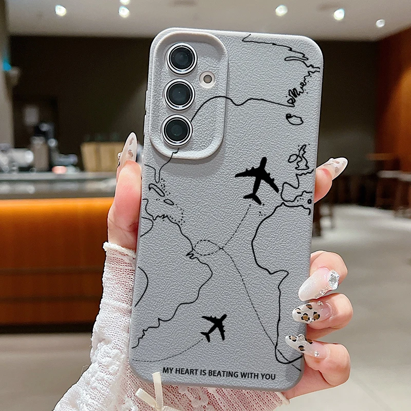 Airplane Route Design Phone Case - Stylish Protective Cover